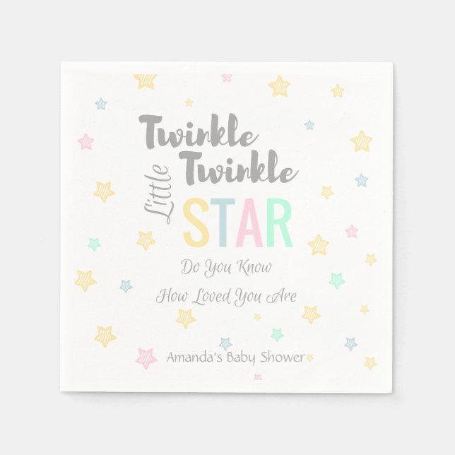 Twinkle Twinkle Little Star - Napkins (Front)
