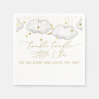 Twinkle Twinkle Little Star Napkins, Moon and Star