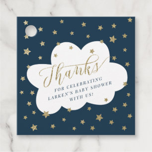 Twinkle twinkle little star navy baby shower favour tags