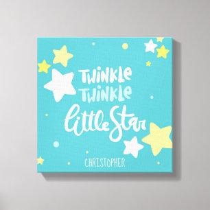 Twinkle twinkle little star nursery wall canvas