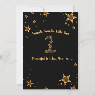 Twinkle Twinkle Little Star, Onederful Birthday Invitation
