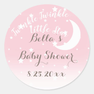 Twinkle Twinkle Little Star Pale Pink Stickers