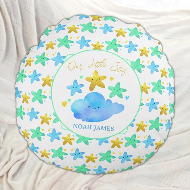 Twinkle Twinkle Little Star Personalised Baby Round Cushion (Creator Uploaded)