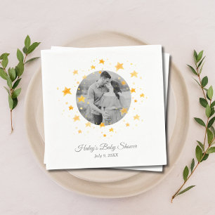 Twinkle Twinkle Little Star Photo Baby Shower Napkin