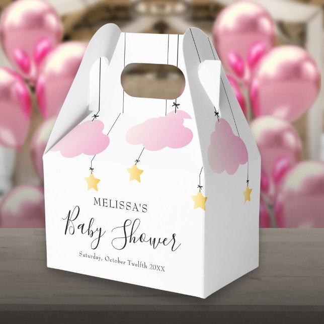 Twinkle Twinkle Little Star Pink Girl Baby Shower Favour Box (Twinkle Twinkle Little Star Pink Girl Baby Shower Favor Box)