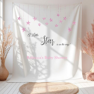 Twinkle Twinkle Little Star Pink Girl Baby Shower Tapestry