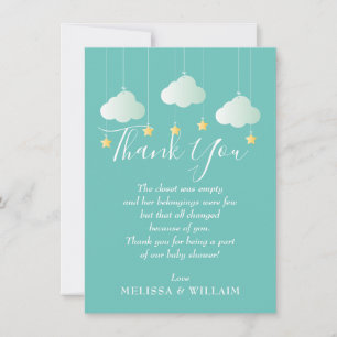 Twinkle Twinkle Little Star Poem Thank You Card