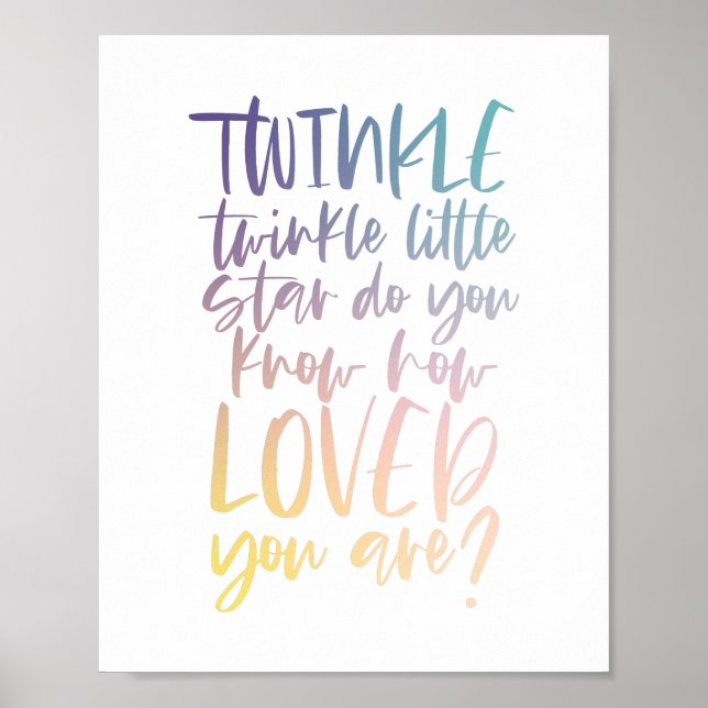 Twinkle twinkle little star poster (Front)