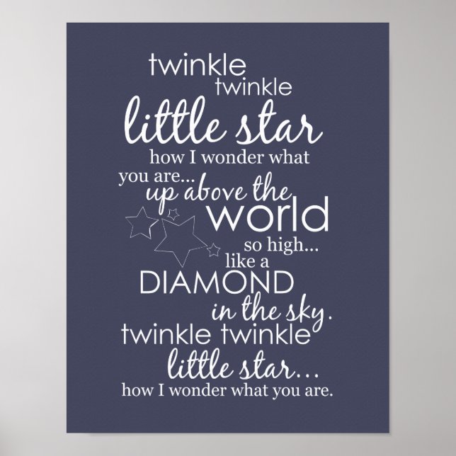 Twinkle Twinkle Little Star Poster (Front)
