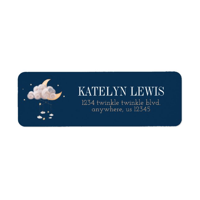 Twinkle Twinkle Little Star Return Address Labels (Front)