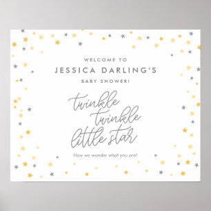 Twinkle Twinkle Little Star Shower Welcome Sign