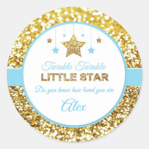 Twinkle twinkle little star stickers baby blue