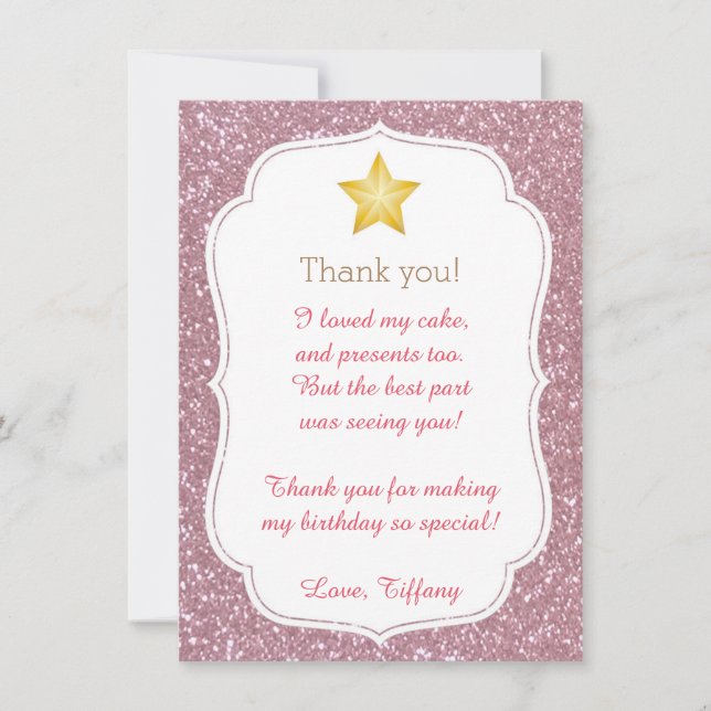 Twinkle Twinkle Little Star Thank You Card (Front)