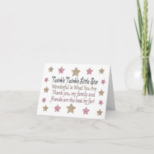 Twinkle Twinkle Little Star Thank You Cards