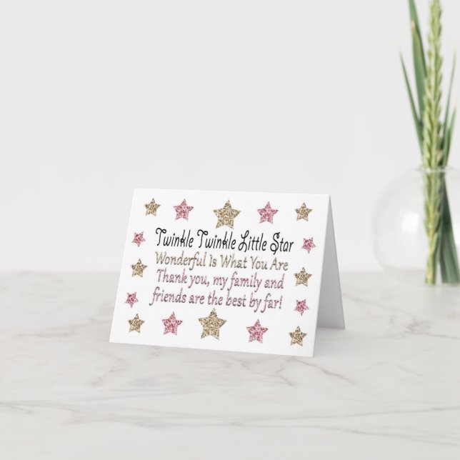 Twinkle Twinkle Little Star Thank You Cards (Front)