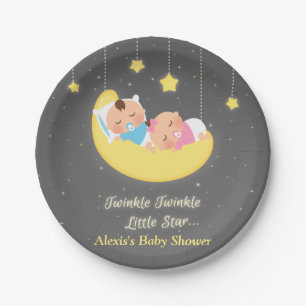 Twinkle Twinkle Little Star Twins Party Plates