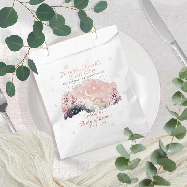 Twinkle Twinkle Little Star Unicorn Baby Shower Favour Bags (Creator Uploaded)