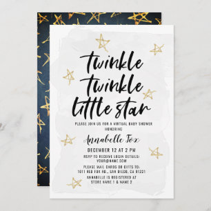 Twinkle Twinkle Little Star Virtual Baby Shower Invitation