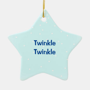 Twinkle Twinkle Little Star with Name Ceramic Orna Tree Decoration