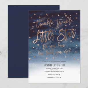 Twinkle Twinkle Little Stars, Baby Shower Invitation
