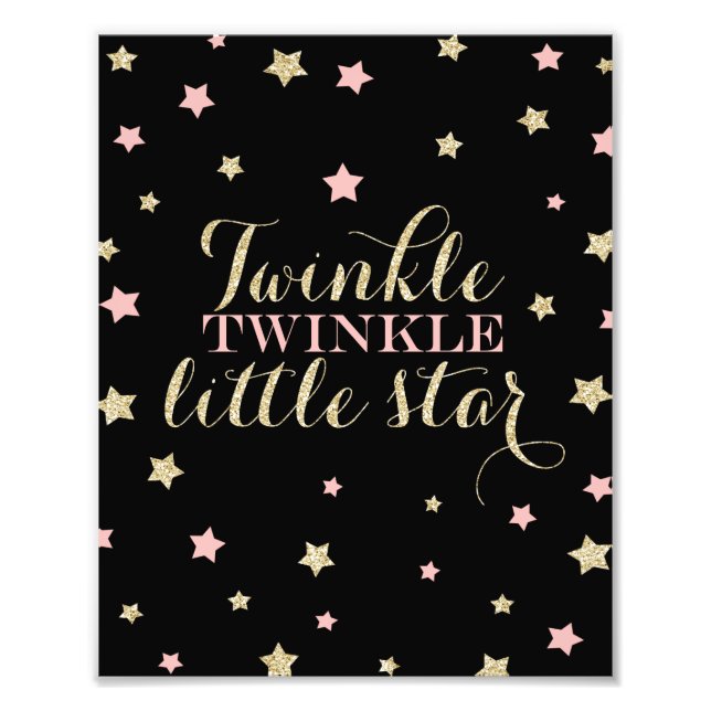 Twinkle Twinkle Little Stars Nursery Print (Front)