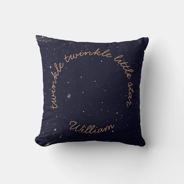 Twinkle twinkle little stars Personalised cushion (Front)