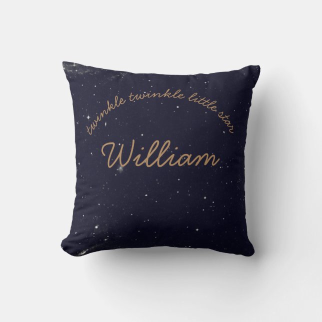 Twinkle twinkle little stars Personalised cushion (Front)