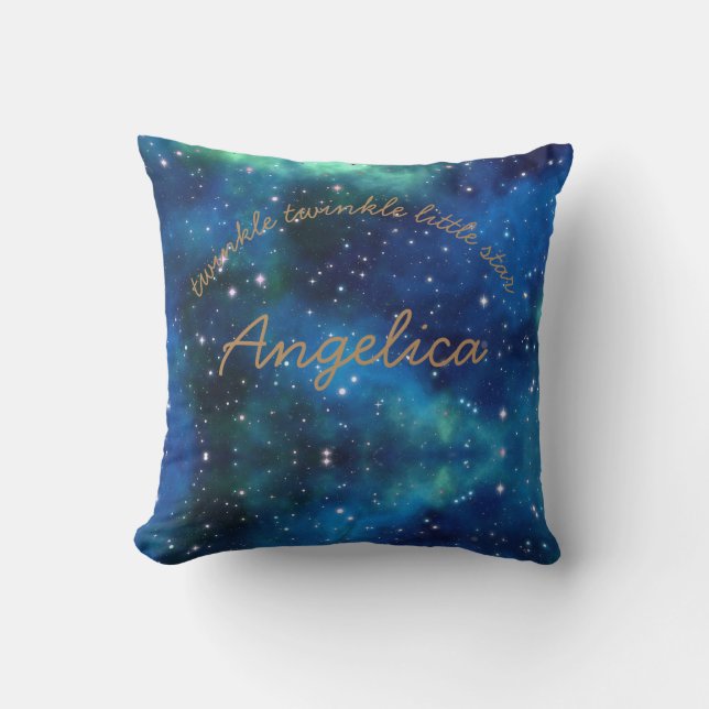 Twinkle twinkle little stars Personalised cushion (Front)