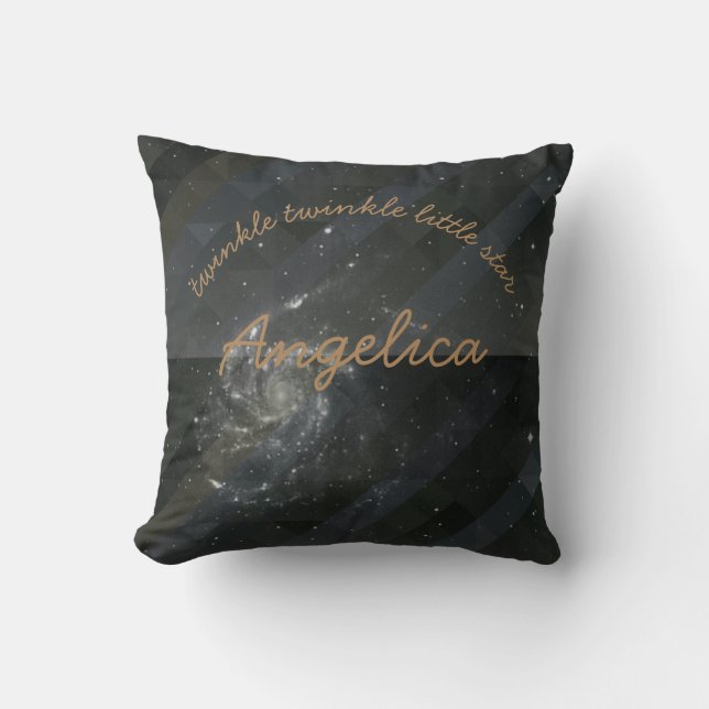 Twinkle twinkle little stars Personalised cushion (Front)
