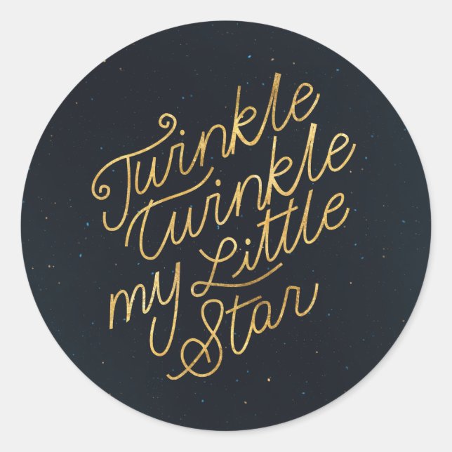 Twinkle twinkle my little star classic round sticker (Front)