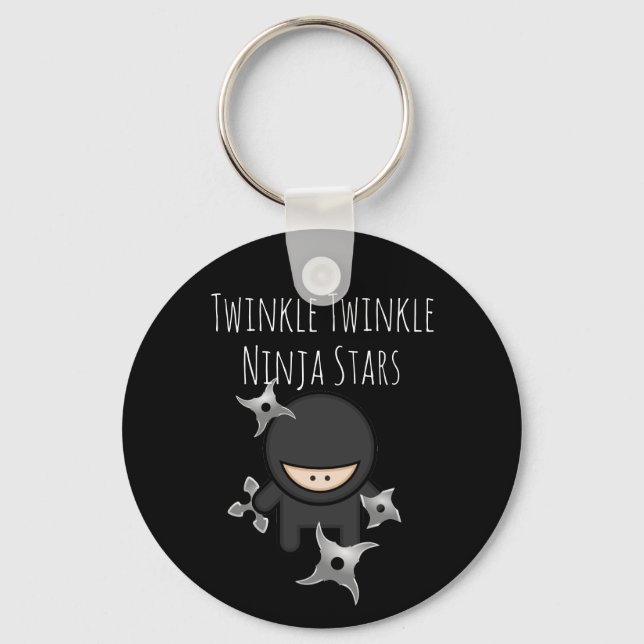 Twinkle Twinkle Ninja Stars Key Ring (Front)