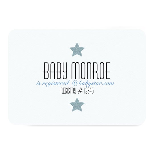 TWINKLE TWINKLE REGISTRY CARD-BABY SHOWER CARD
