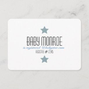 TWINKLE TWINKLE REGISTRY CARD-BABY SHOWER ENCLOSURE CARD