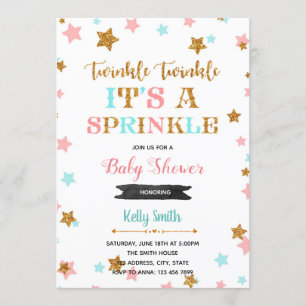 Twinkle Twinkle sprinkle shower invitation