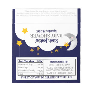 Twinkle Twinkle Star Baby Shower Candy Wrapper Notepad