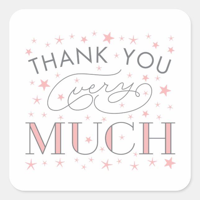 Twinkle Twinkle Thank You Very Much Star Sticker (Front)