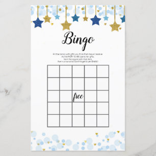 Twinkle Twinkle Watercolor Bingo Game