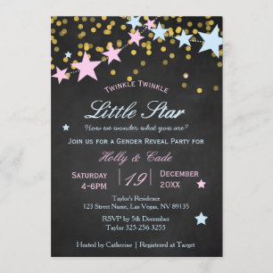 Twinkle Twinkle What You Are Gender Reveal Invitation