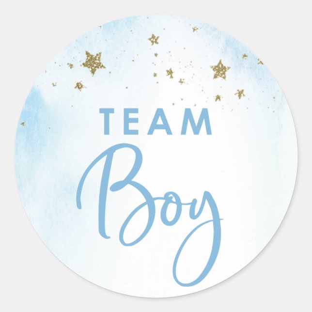 Twinkle Twinkler Gender Reveal Stickers Team Boy (Front)