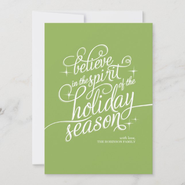 Twinkle Wicked Script Holiday Card (Front)