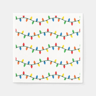 Twinkling Christmas Lights Napkin