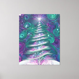 Twinkling Christmas Tree Canvas Print