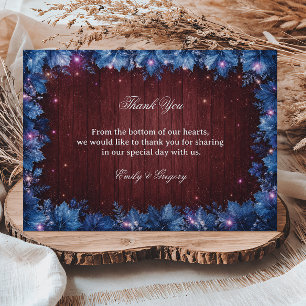 Twinkling Frosted Foliage Over Thank You Card