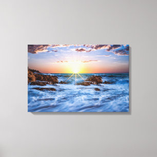 Twinkling Icelandic Sunset Canvas Print