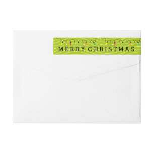 Twinkling Lights Holiday Wraparound Label