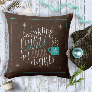 Twinkling Lights Hot Cocoa Nights ID593 Cushion