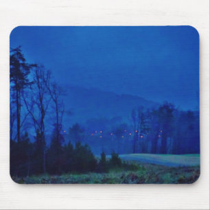 Twinkling Lights in a Blue Mountain Mist Mouse Mat