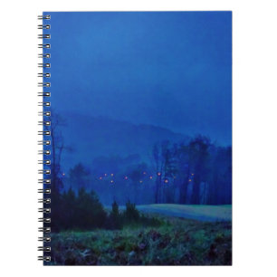 Twinkling Lights in a Blue Mountain Mist Notebook