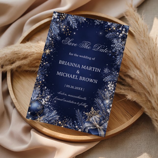 Twinkling Midnight Evergreens Save The Date (Creator Uploaded)