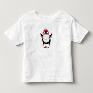 Twinkling Penguin with Christmas Lights Toddler T-Shirt
